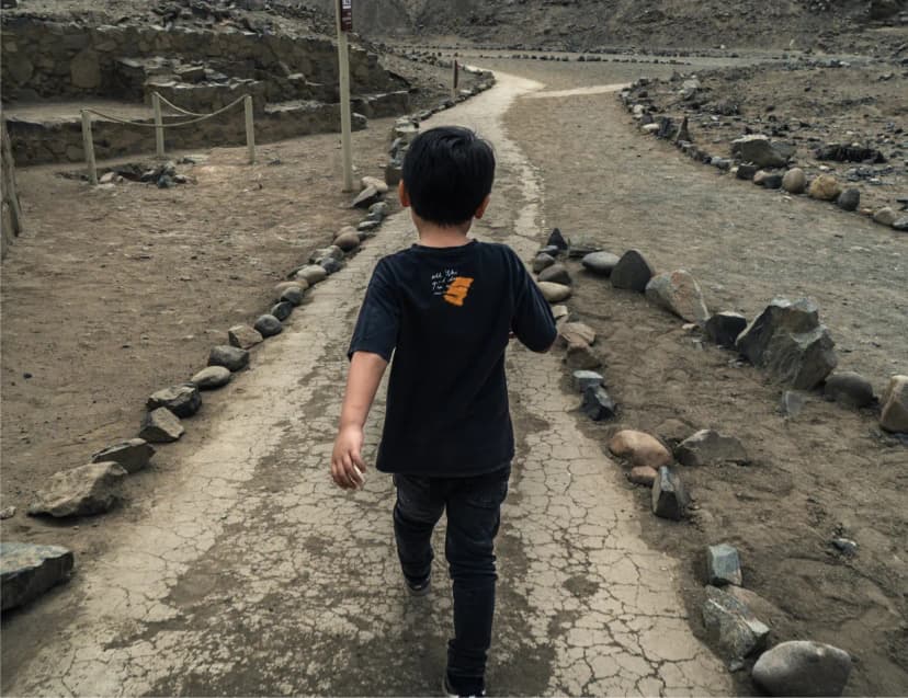Archaeological ruins at Caral UNESCO World Heritage Site